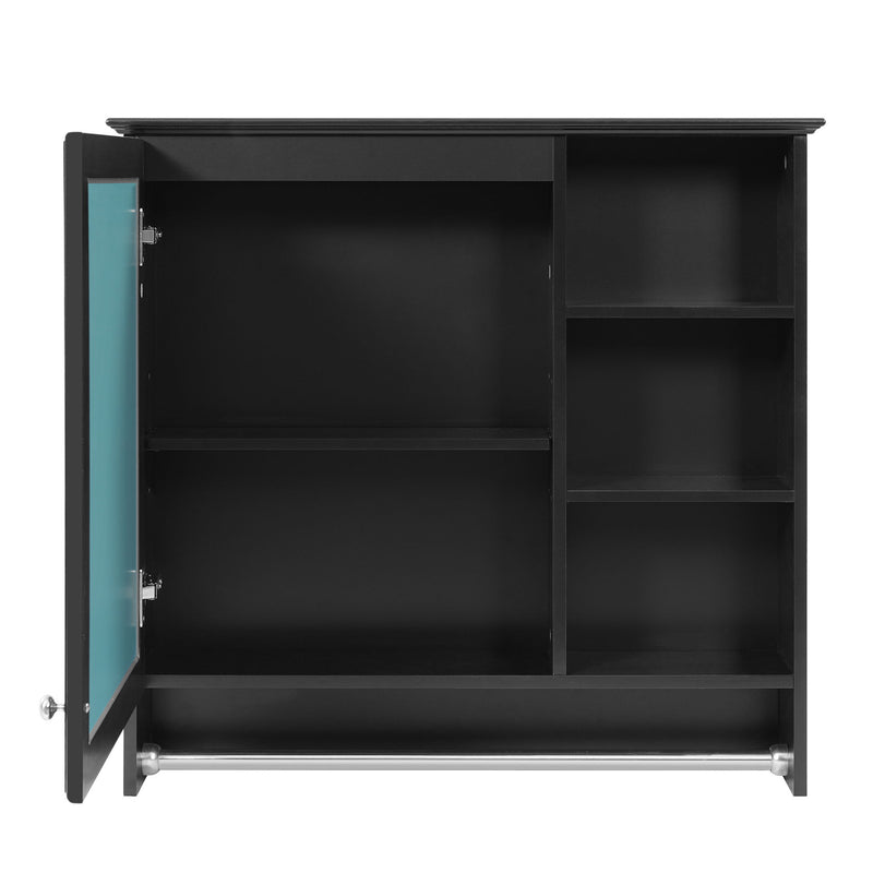 Wall Mount 2 In 1 Mirror Cabinet With Adjustable Shelf, Soft-Closing Hinges