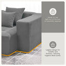 Free Combination L Shaped Modular Sectional, Minimalist Floor Couch Set, Convertible Foam Filled Cloud Compressed Couch For Living Room