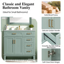 Modern Bathroom Vanity With Ceramic Sink, Soft Close Storage Cabinet