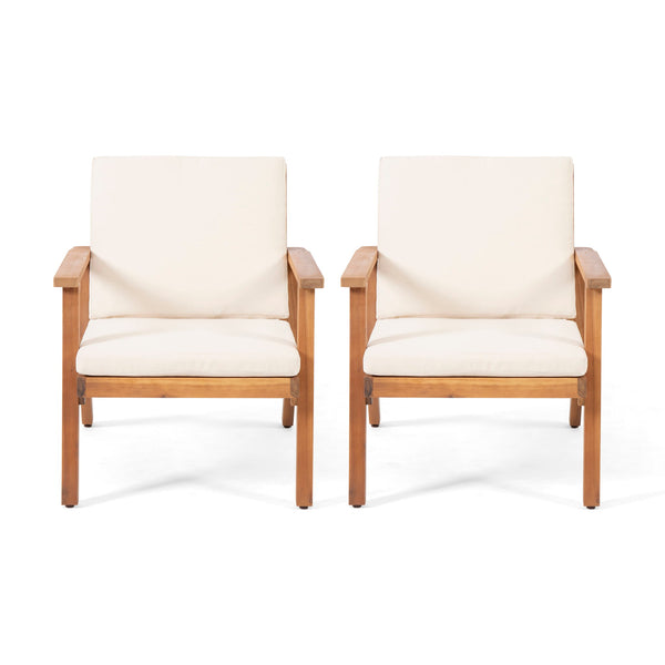 Outdoor Club Chair With Cushion - Beige