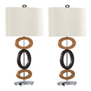 Hoops - Table Lamp (Set of 2) - Cedar / Bronze / White