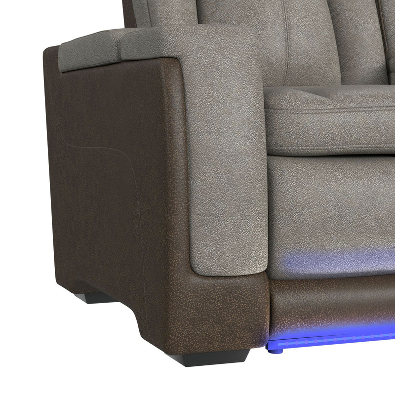 Lantana - Power Motion Loveseat With Power Headrest, LED, And Console