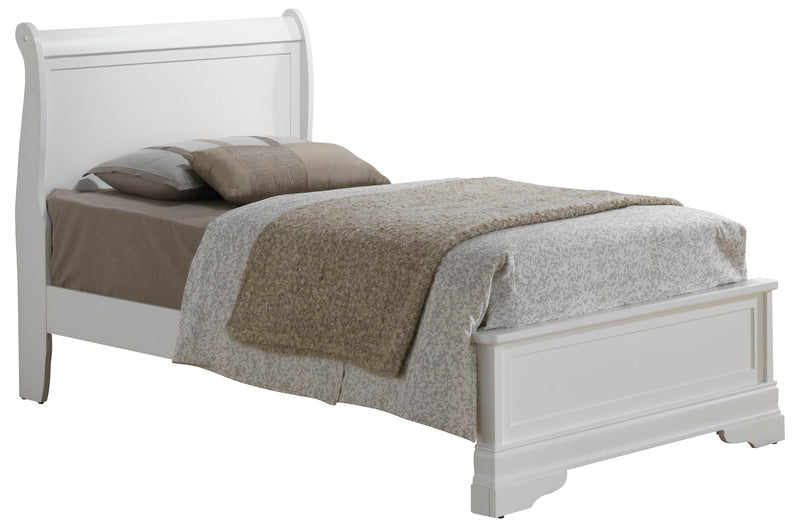 Louis Phillipe - Sleigh Bed With Low Footboard