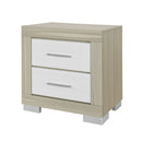 Elsa - 2 Toned Nightstand With Bar Handle And Spacious Drawers