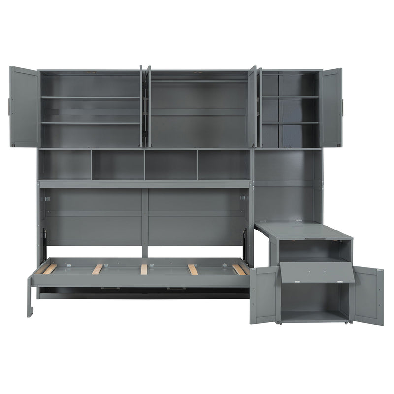 Murphy Wall Bed With Closet, Drawers & Desk