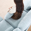 Elegant Sofa With Ergonomic Design And Lumbar Pillows