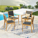Cordoba - Dining Chair Set With Acacia Wood Frame And Textilen Upholstery (Set of 2) - Teak