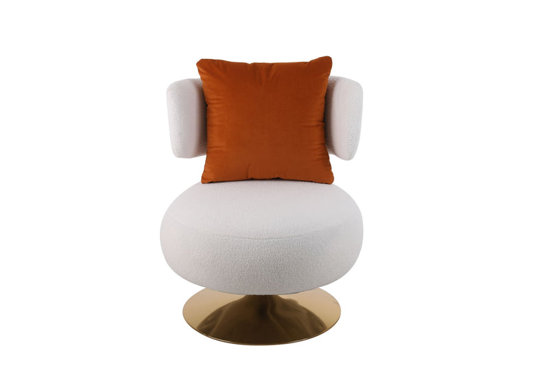 Swivel Accent Chair Armchair, Round Barrel Chair For Living Room Bedroom