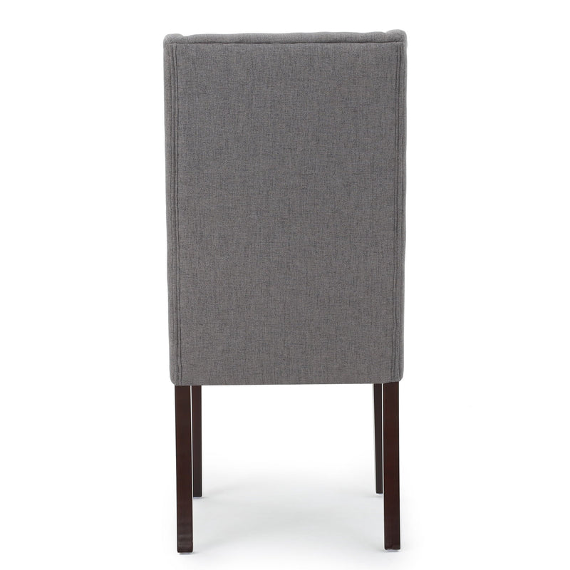 High Back Dining Chair With Wingback Design (Set of 2)