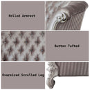 Versailles - Loveseat - Ivory Fabric & Bone White Finish - Atlantic Fine Furniture Inc