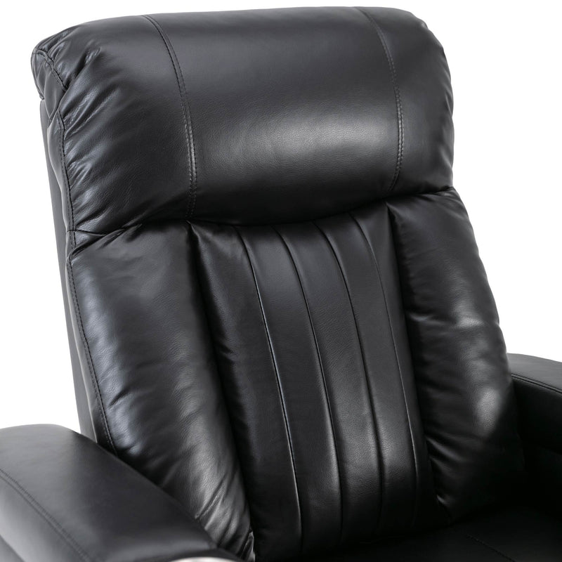 Premium Power Recliner & Storage Arms, Cupholders, Swivel Tray Table And Cell Phone Stand - Black
