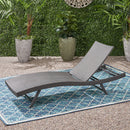 Modern Kauai Wicker Chaise Lounge With Adjustable Seat Back - Gray