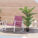 Simulate Plastic Flower Boxes With Leaves For Outdoor Home Decor (Set of 2) - Green