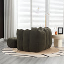 Soft Chenille Bean Bag Chair With High Resilient Foam