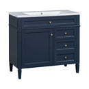 Bathroom Vanity & Top Sink, Modern Bathroom Storage Cabinet With 2 Drawers And A Tip-Out Drawer