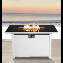 Rectangular Fire Pit With Frame Elegant Design