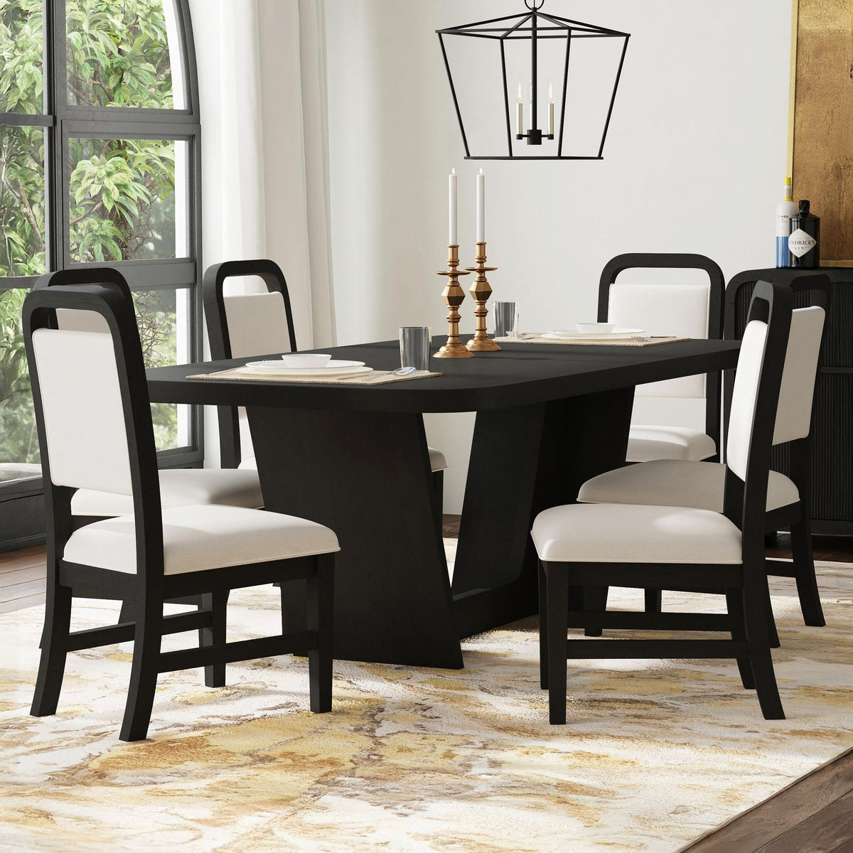Ridgemont Standard Height Dining Set in Black by Elements International, view 21
