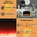 Noralie - Fireplace With LED & Bluetooth - Mirrored & Faux Diamonds