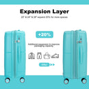Expandable Hardshell Suitcase Double Spinner Wheels Luggage Sets