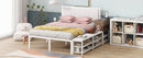 Platform Bed With 2 Tier Storage Shelves, Storage Cabinet
