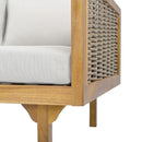 Claremont - 3 Seater Daybed Teak Acacia Wood Water Resistant Cushions