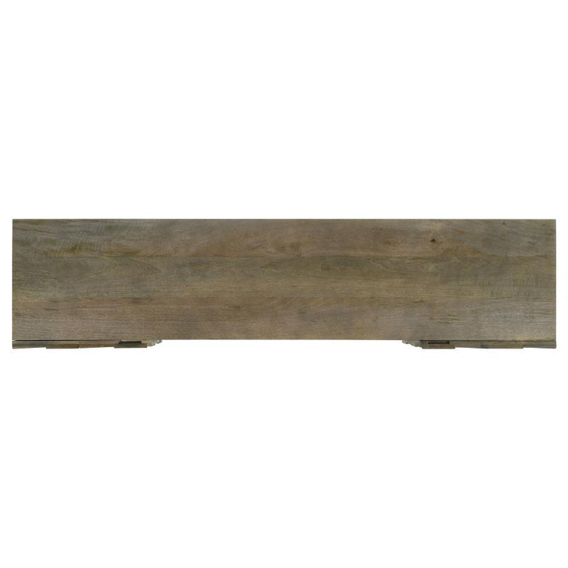 Keese - 2 Door Wood TV Stand Media Console - Mango Brown