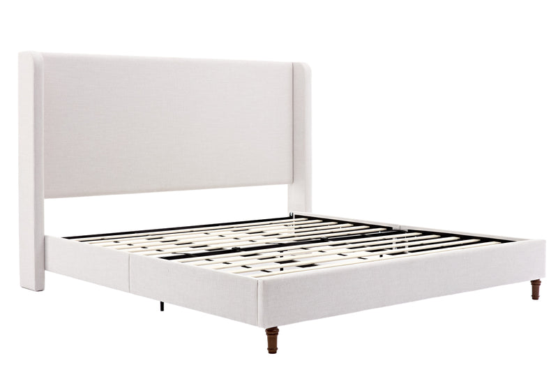 Harper - Tall Headboard Upholstered Bed / High Headboard / Elegant Simplicity / No Box Spring Needed