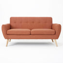 Modern Loveseat Sofa With Button Tufted Backrest