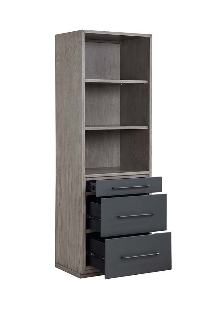 Estevon - Bookshelf - Gray Oak Finish - Atlantic Fine Furniture Inc