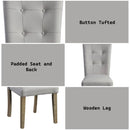 Charnell - Side Chair (Set of 2) - Gary PU & Oak Finish - Atlantic Fine Furniture Inc