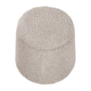 Elegant Round Storage Ottoman Upholstered