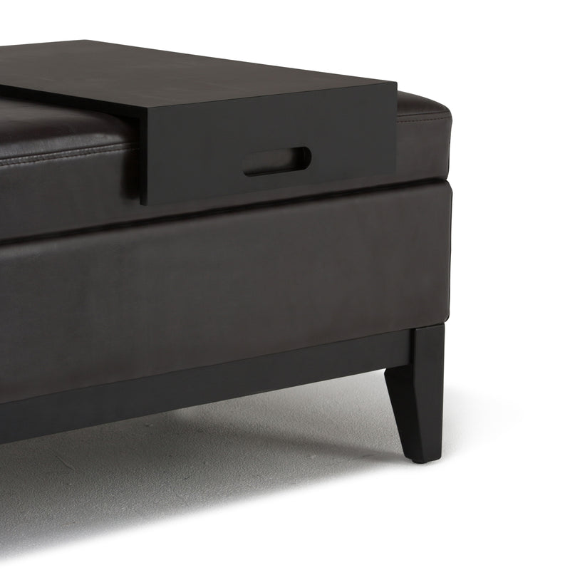 Oregon - Contemporary Storage Ottoman Bench With Tray