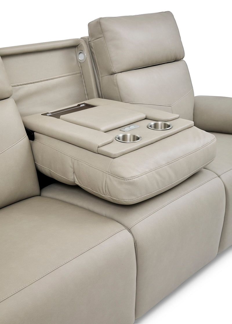 Vernon - Power Reclining Sofa With Console, Power Headrest, Lumbar, Heat & Massage