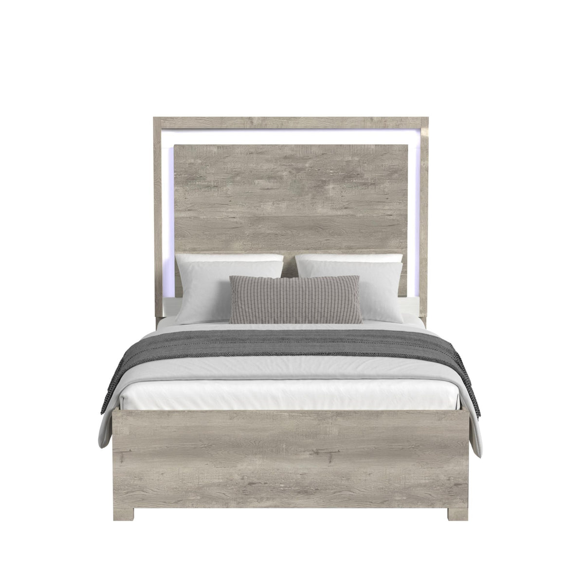 San Matteo Bed With LED in Gray by Elements International, view 7