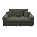 Plush Corduroy 4 Seat Sofa, Modern Comfy Upholstered Sofa Cloud Couch, Deep Seat Couches With Soft Pillows