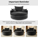 360° Swivel Accent Barrel Chair With Dual Layer Cushion And 3 Removable Pillows