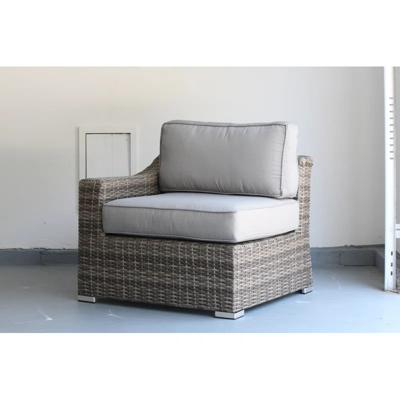 Chic Wide Outdoor Loveseat With Cushions Ideal For Stylish Outdoor Relaxation - Gray Mix