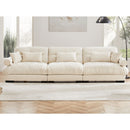Modern Oversize Sofa With Cloud Like Comfort, Featuring Waist And Throw Pillows