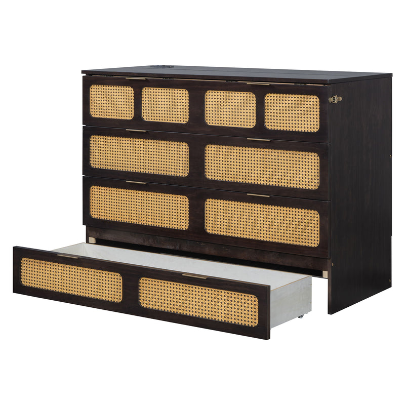 Classic Stylish Murphy Bed With Large Drawers