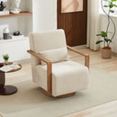 Swivel Modern Upholstered Accent Chair With Armrests