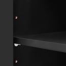 Wall Unit Entertainment Center With Bookshelves For TVs Up To 80", Tempered Glass Doors And Adjustable Shelves