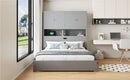 Platform Bed With USB, Storage Headboard & Drawers