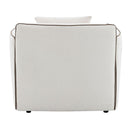 Yolanda - Chair With Pillow - Beige Chenille