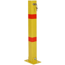 Square Parking Bollard Pole Barrier With Lock For Car Parking Protection And Home Garage Street Decor
