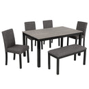 Modern Dining Table Set With Upholstered Chairs For Dining Room