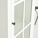 Retro Style Hutch Cabinet With Glass Door, China Cabinet For Home