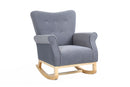 Modern Rocking Chair, Upholstered Accent Chair For Nursery, Small Contemporary Rocke