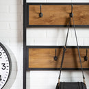 Rustic X-Back Hall Tree With Bench