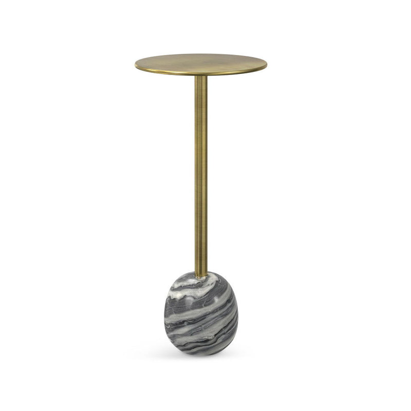 Melene - Side Table - Gray / Gold