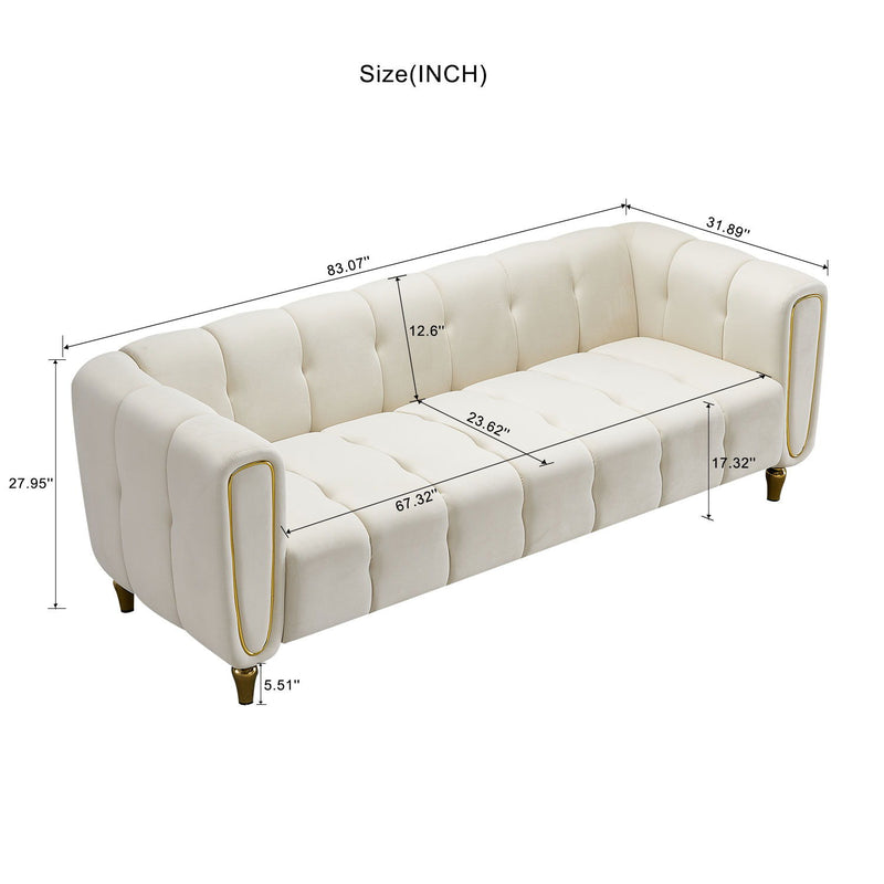 Modern Velvet Sofa For Living Room